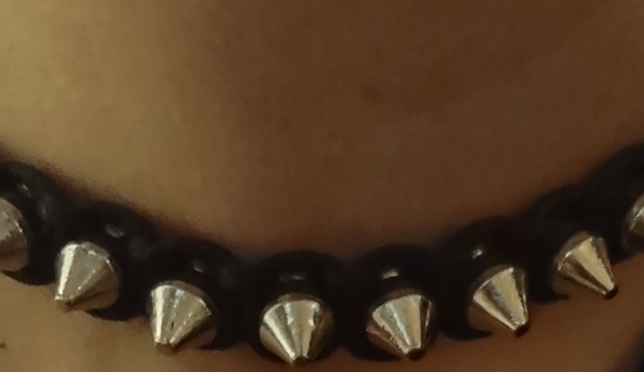 unbranded Jewelry - Black spiked woven choker necklace